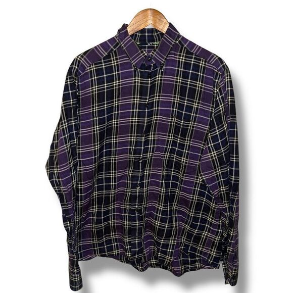 Eton Contemporary Purple BD Dress Shirt Size XL 17 - Picture 1 of 6